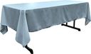 LA Linen Polyester Poplin Rechthoekig Tafellaken, 60 bij 120-Inch, Blauw licht