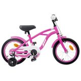 vidaXL Kinderfiets 14 Inch Donkerroze