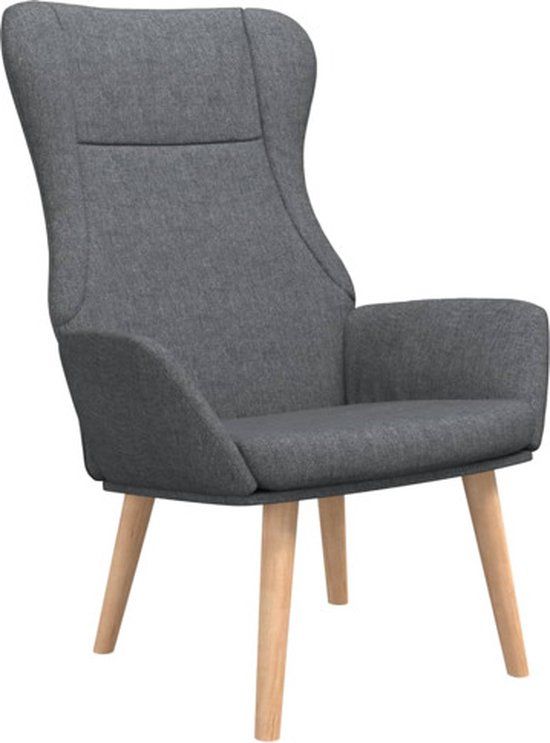 vidaXL Relaxstoel stof donkergrijs
