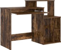 vidaXL Bureau Rook Eiken 120,5 x 44 x 88,5 cm Bewerkt hout