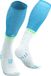 Compressport Full Socks Oxygen - Compressiesokken - Norse Blue/Neon Green - Maat 42-44