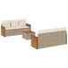 VidaXL Loungeset 7-delig avec coussins, polyrotin, beige