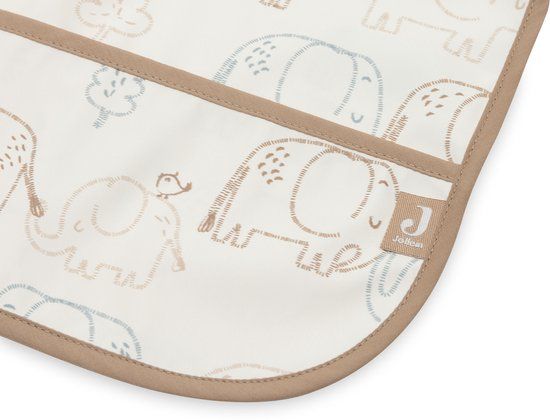 Jollein Slabbetjes Waterproof Met Mouw - 1 Stuk - 75 cm - Elephant Tales
