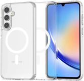 Selected by GSMpunt.nl Transparant Hoesje Geschikt voor Samsung Galaxy A55 | Compatibel met MagSafe | Dun TPU | Back Cover met Magneet | Doorzichtig | Ultra Dun