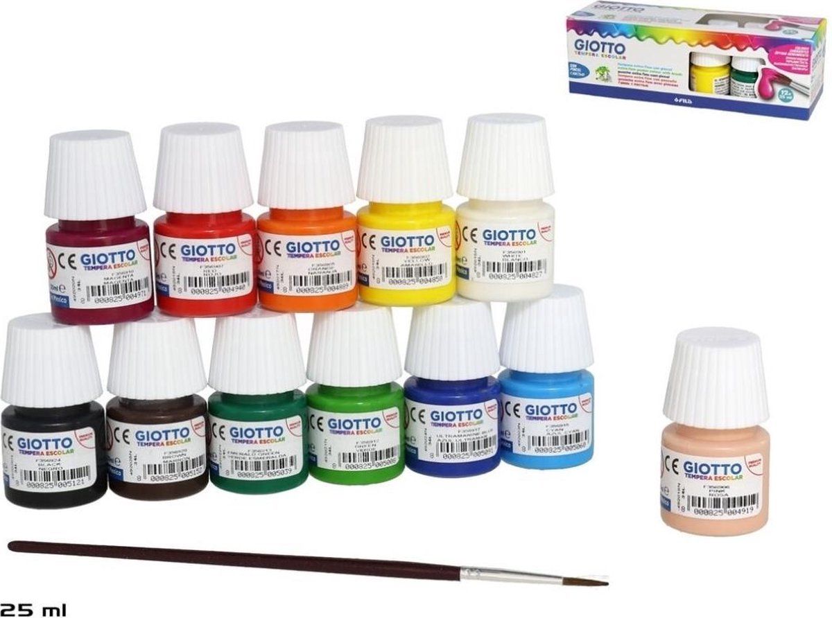 Giottos DECOR BOX OF 12 POTS 25 ML - Multicolor