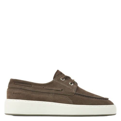 Nubikk Jiro Yacht suède bootschoenen donkergrijs