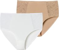 Schiesser Midislip Air Spitze Vrouwen 2-pack Weiss-maple Effen 85% Polyamide / 15% Elastaan