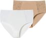 Schiesser Midislip Air Spitze Vrouwen 2-pack Weiss-maple Effen 85% Polyamide / 15% Elastaan