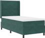vidaXL Boxspringbed met hoofdeinde, donkergroen, 100 x 200 cm, fluweel
