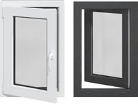 vidaXL - Kelderraam - Wit - RISOR - 60 x 80 cm - Dubbel glas - Links binnendraaiend