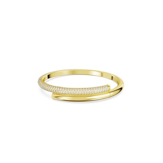 Swarovski Dextera Bangle Bracelet - Gold Plated - White Crystal - 18.5 cm