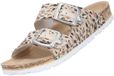 Rieker dames muiltjes beige/leopard