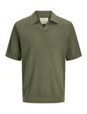 JACK&JONES JPRBLUOLIVER KNIT SPLIT NECK Heren Polo Groen Katoen S