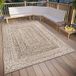 Elle Decoration Jules Tapijt voor binnen en buiten, design, plat weefsel, gemêleerd, outdoortapijt, weerbestendig en uv-bestendig, buitentapijt voor woonkamer, balkon, terras, tuin, crèmezwart, 120 x