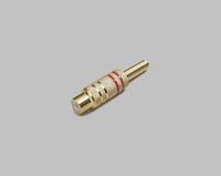 BKL Electronic 0101106 Cinch-connector Koppeling, recht Aantal polen: 2 Mono Rood 1 stuk(s)