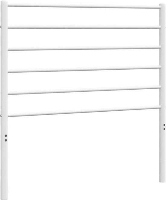 vidaXL Hoofdbord Metaal Wit 100 cm