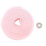 HIMRY 5 meter L-vormige tafelrandbescherming extra verdikking, randbescherming baby kinderen veiligheid bumper voor tafel meubels randen, spons kussen anti-botsingen bumper strepen, KXD7000 roze