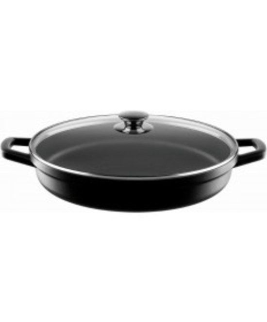 Castey Classic Yellow Line Lage Braadpan met glazen deksel 24 cm