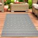 Tapis sisal Zickzack-ruitenpatroon gris 240 x 340 cm