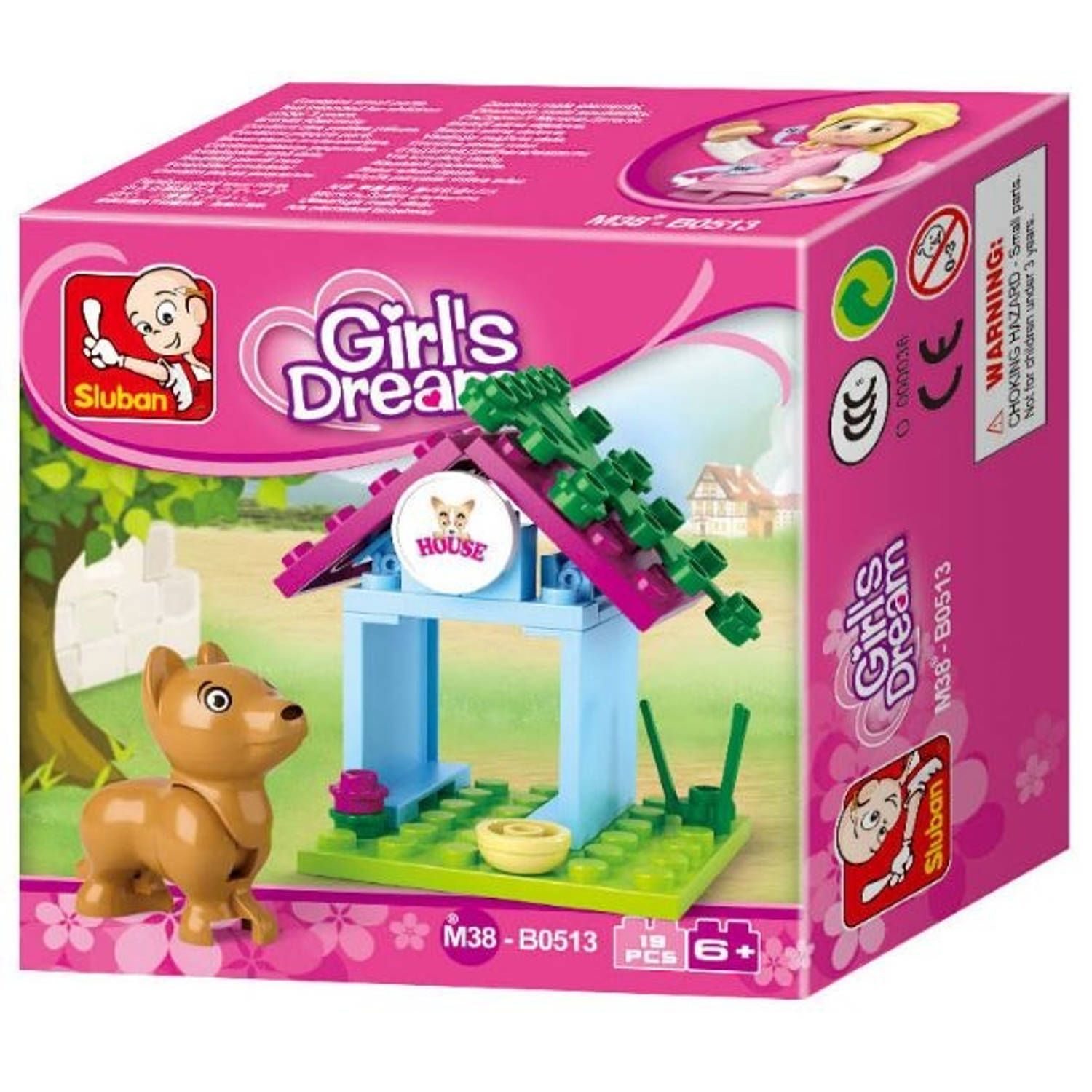 Sluban SL95283 Hondenhok Speelset - 19 Delen - Klembouwstenen - Meisjesdromen
