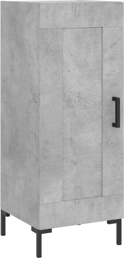 Dressoir 34,5x34x90 cm bewerkt hout betongrijs