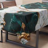 PETTI Artigiani Italiani - Vuilafstotend tafelkleed, rechthoekig, voor keuken, elegant, marmereffect, voor 6 plaatsen (140 x 180 cm), 100% Made in Italy