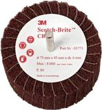 3M Scotch-Brite combi lamellenborstel op stift - Ø100x45mm - P80 - CB-ZS - 03775