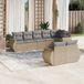 Maison Exclusive - Ensemble de meubles de jardin 8 pièces avec canapé et coussins, beige, en polyrotin