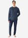 Mey heren pyjama Bennison - blauw heel fijn gestreept