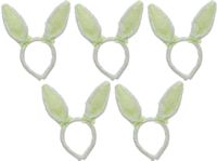 Decoris Wit/groene konijn/haas oren verkleed diademen voor kids/volwassenen