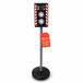 alldoro Verkeersflitser 80 cm met licht en geluid, vulbare standaard