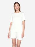 Joop! Pyjamaoberteil Soft Comfort Vrouwen Korte mouw Wolkendanser Effen 95% katoen, 5% elastaan
