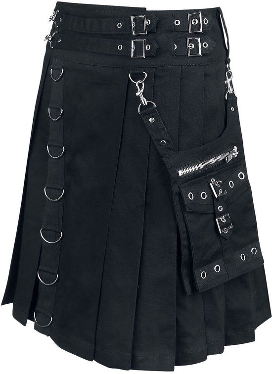 Heartless Calle Kilt Heren Midirok - Zwart - XL