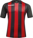 Acerbis Johan Gestreept T-shirt Korte Mouw Kinderen Zwart/Rood Polyester
