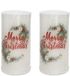 Gerimport - 4x LED stompkaarsen - Merry Christmas - Wit - H15 cm