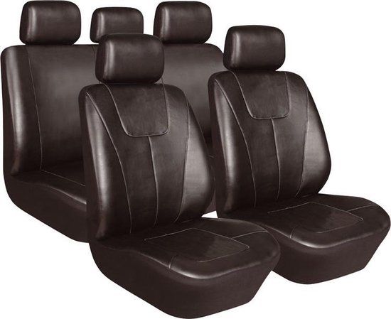 AutoStyle Stoelhoezenset Demio Zwart Kunstleder (11-delig)