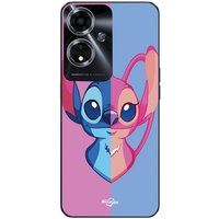 Maniacase Etui Oppo A59 5G STITCH AND ANGEL BLUE AND PINK