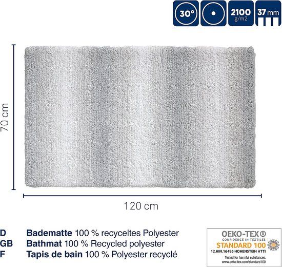 Kela Badmat Ombre Jade Groen 120x70 cm