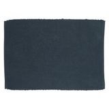 Set de table côtelé, coton bio GOTS, bleu indigo, 35 x 50 cm