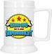 Bellatio Decorations Bierpul voor opa - geel - keramiek - 530 ml