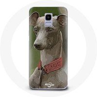Maniacase Hoesje voor Samsung Galaxy A8 2018 Greyhound Grijs