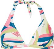 Protest Mixjaneiri Halter Bikini Top Dames B&C-Cup Guava Pink Printopdruk 42xC