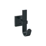 Burbank Mat Zwart Enkele Prong Wandhaak