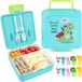 Ibenzoa® Kindvriendelijke Lunchbox met Vakken en Bestek voor School en Uitjes