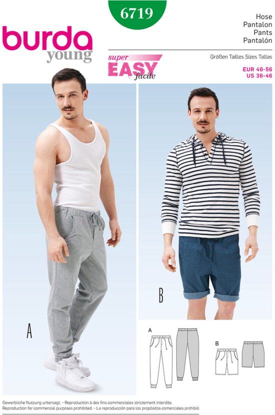 Burda Naaipatroon 6719 - Broek in variaties