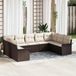Maison Exclusive - Set de deux bancs de jardin avec coussins, polyrotin marron