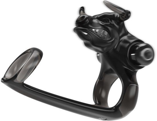Pretty Love Bull Warrior Vibrerende Penisring Zwart