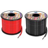 12 AWG 3,3 mm² Siliconen Elektrische Draadkabels 60 voet [9,1 m Zwart en 30 ft Rood] 12 Gauge Hoge Temperatuur 200 graden C 600 V Zacht en Flexibel Hook Up Zuurstofvrij Gestrand Vertind Koperdraad