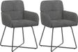 vidaXL Eetstoelen 2 stuks fluweel Donkergrijs 59 x 56,5 x 86 cm