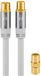 Goobay IEC (m) - IEC (v/m) coaxkabel | recht | verguld | wit | 3 meter